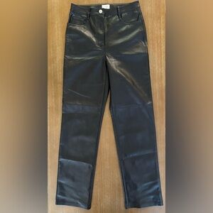 Aritzia Wilfred Women's Size 4 Melina Faux Leather Pant Black Indie Sleaze